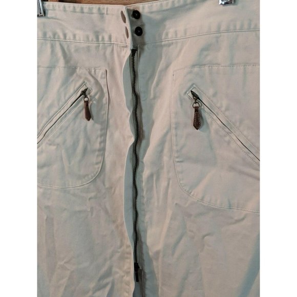 CJ Banks Christopher Khaki Tan Skirt Size 8 Modest Womens Stretch Zipper - Picture 3 of 9